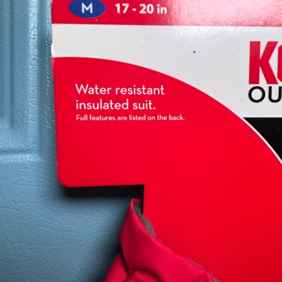 NWT KONG Outerwear Full Coverage Suit Dog Snow Water Resistant MED Red Grey - Picture 4 of 16